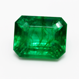 Zambia NATURAL EMERALD Green Emerald Cut 9.90 Ct CERTIFIED Loose Gemstone