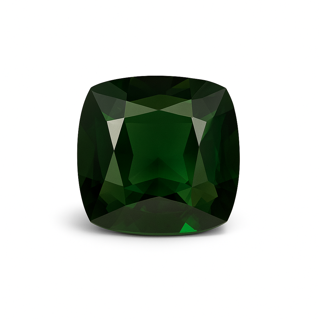 Natural Tourmaline Green Square Cushion Cut 8.45 Ct CERTIFIED Loose Gemstone