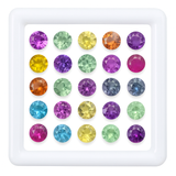 10 Pcs 4x4 MM Natural CERTIFIED Sapphire Mix Color Gemstone Lot Round