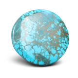 CERTIFIED Turquoise 32.65 Carat Round Shape Natural Pendant Making Loose Gemstone Blue Turquoise, Best For Gift / Jewelry