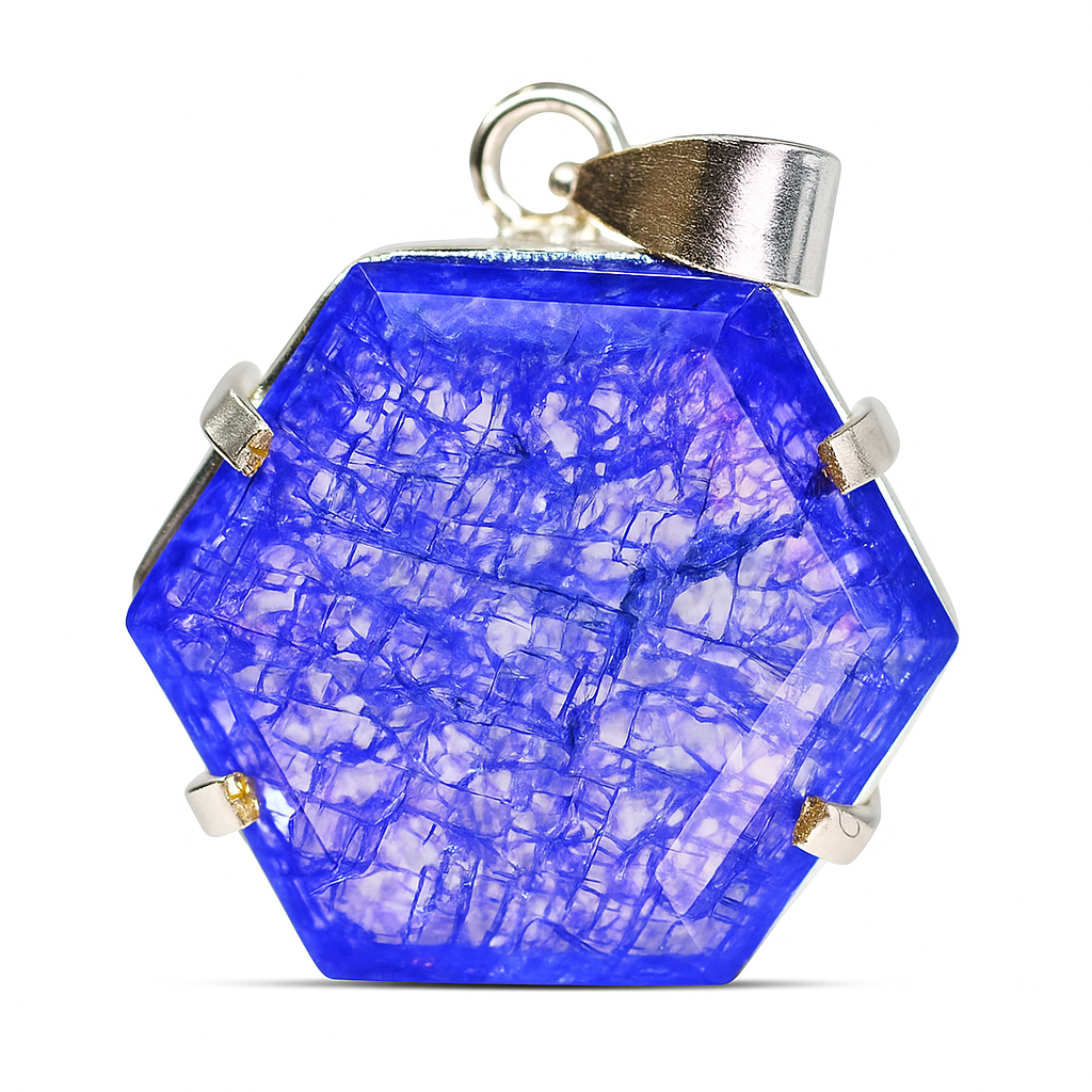 Natural Purple Tanzanite Fancy 70 Ct 925 CERTIFIED Starling Silver Pendant Gems