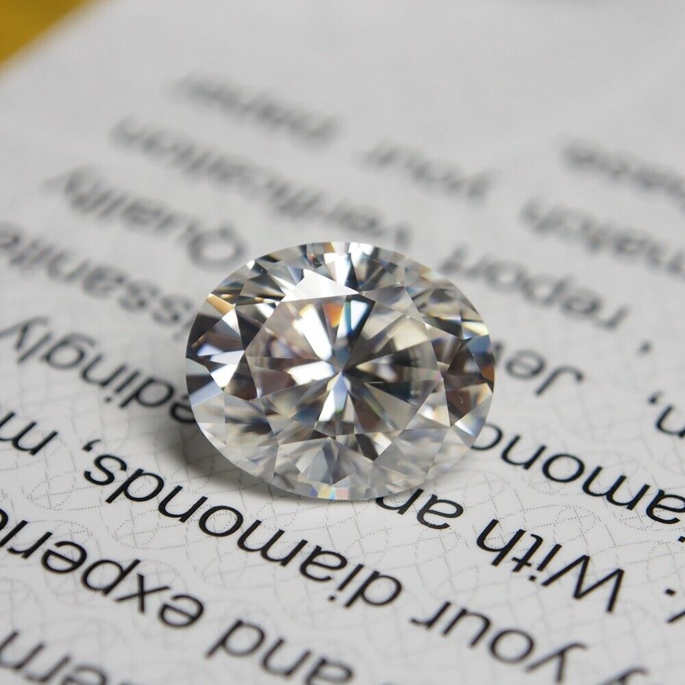 GRA CERTIFIED 5x10 mm Moissanite Oval Gemstone A++VVS1 Quality D White Color