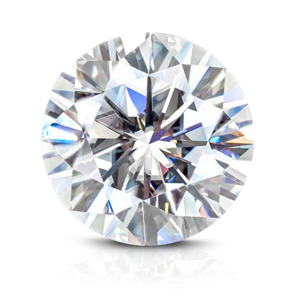 Round Excellent Cut VVS1 D Color 2 pcs 6.50 MM Moissanite Gemstone CERTIFIED