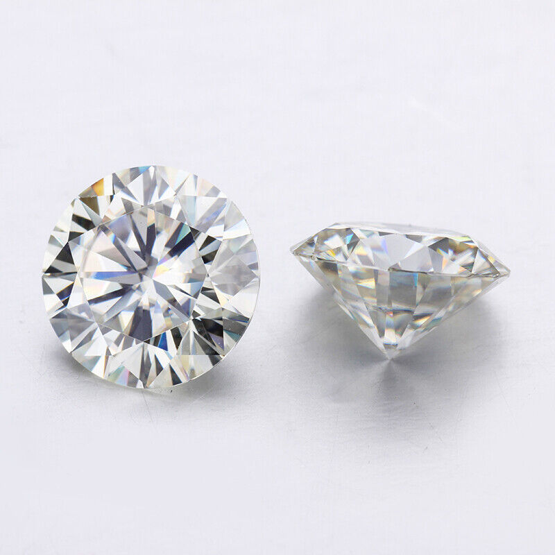 CERTIFIED VVS1 D Color Round Excellent Cut 9 MM Moissanite Gemstone 2 Pcs