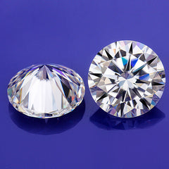 Round Excellent Cut VVS1 D Color 2 pcs 6.50 MM Moissanite Gemstone CERTIFIED