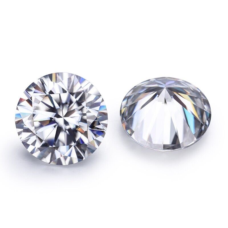 CERTIFIED VVS1 D Color Round Excellent Cut 9 MM Moissanite Gemstone 2 Pcs