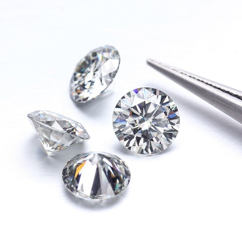 VVS1 D Color Round Excellent Cut 10.5 MM 2 Pcs Moissanite Gemstone CERTIFIED