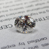 VVS1 Quality and D-White Color Precious Oval  Cut Moissanite 6x9 mm, CERTIFIED