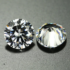 CERTIFIED VVS1 D Color Round Excellent Cut 9 MM Moissanite Gemstone 2 Pcs