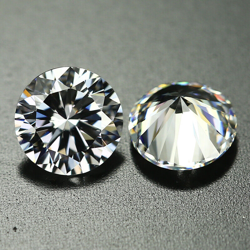 Round Excellent Cut VVS1 D Color 2 pcs 6.50 MM Moissanite Gemstone CERTIFIED