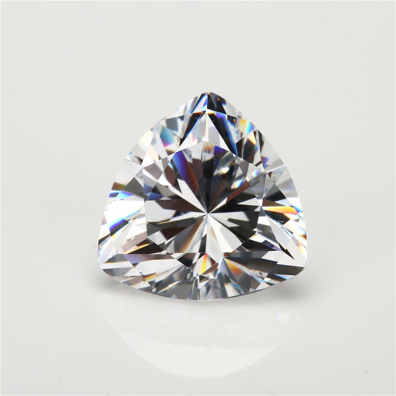D-White with CERTIFIED A++ VVS1 Clarity Premium 8x8 mm Trillion Cut Moissanite