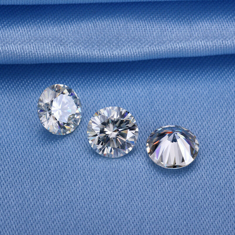 VVS1 D Color Round Excellent Cut 10.5 MM 2 Pcs Moissanite Gemstone CERTIFIED