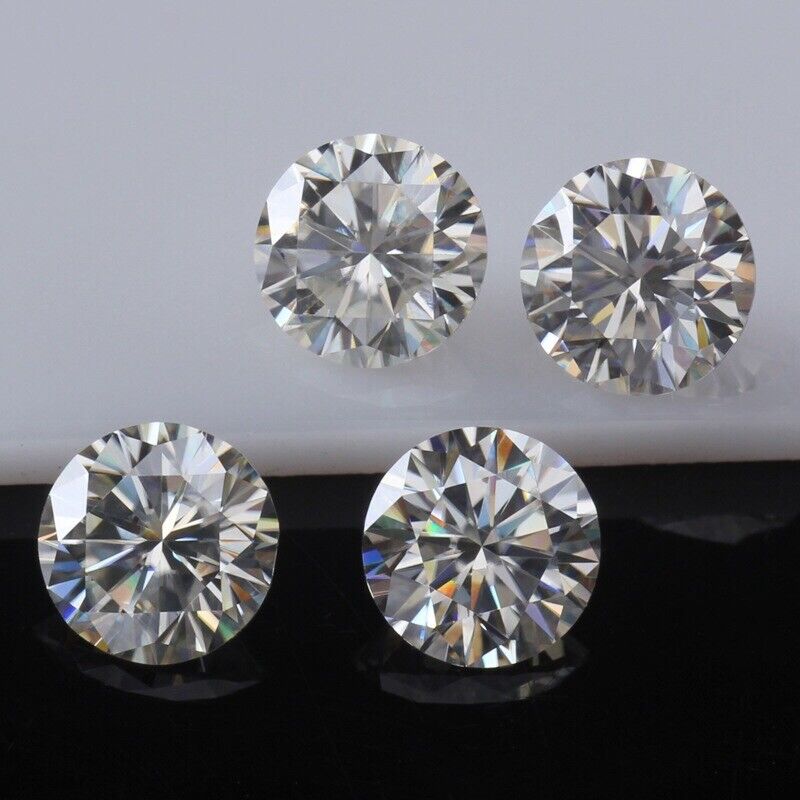 VVS1 D Color Round Excellent Cut 10.5 MM 2 Pcs Moissanite Gemstone CERTIFIED