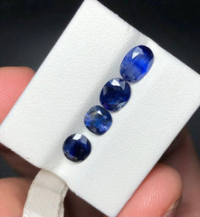 Loose Gemstone Natural Sapphire Blue 15 pcs Oval Cut 0.90 Ct CERTIFIED Lot