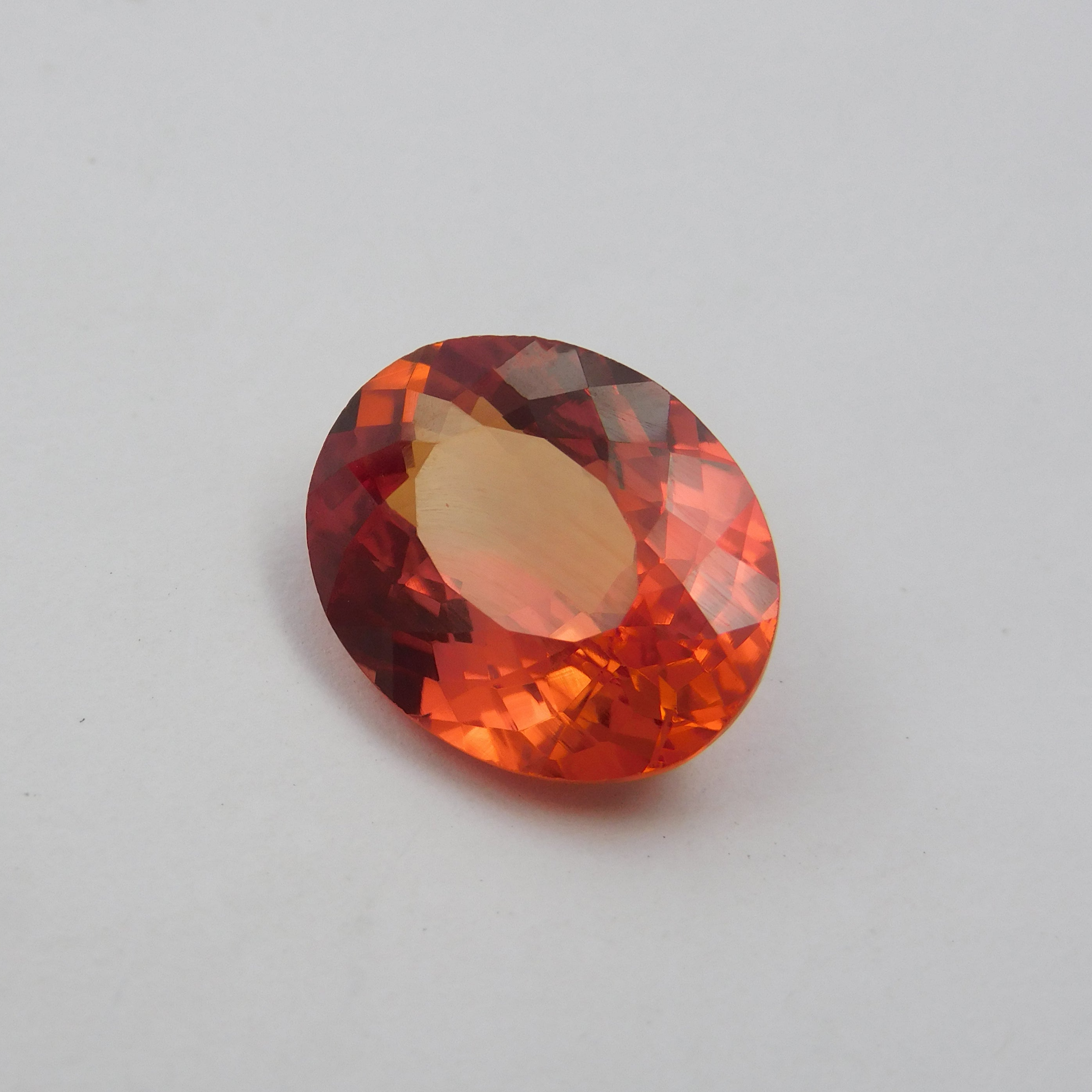 " IMPRESSIVE OFFER " Oval Shape Certified Natural 8.65 Carat Orange Color Sapphire Loose Gemstone Free Delivery - Free Gift , Best On Price