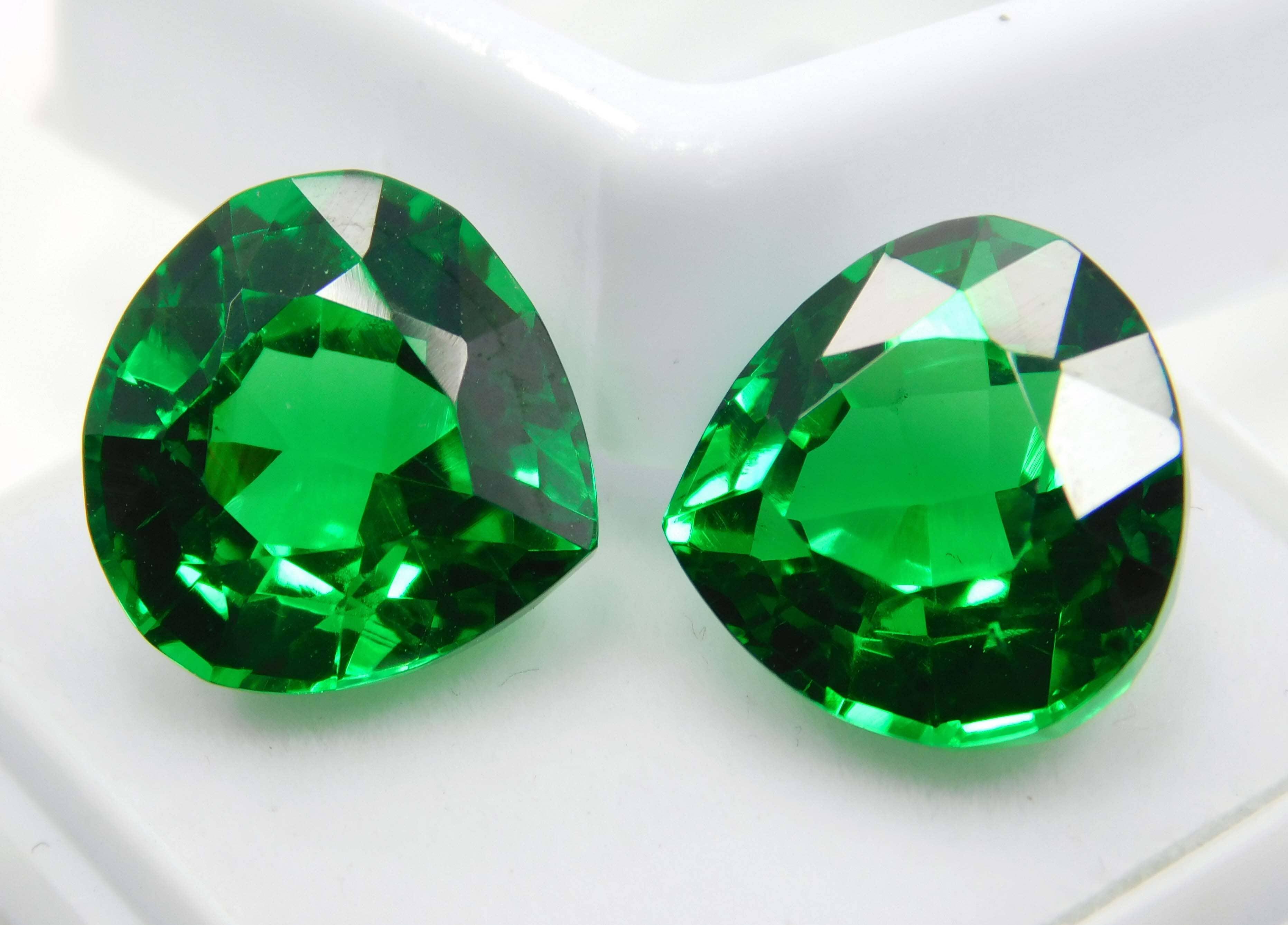 Tsavorite Green Garnet 16.65 Carat Pair Natural Green Garnet Pear Shape Certified Use For Gift Loose Gemstone gemsbuild 