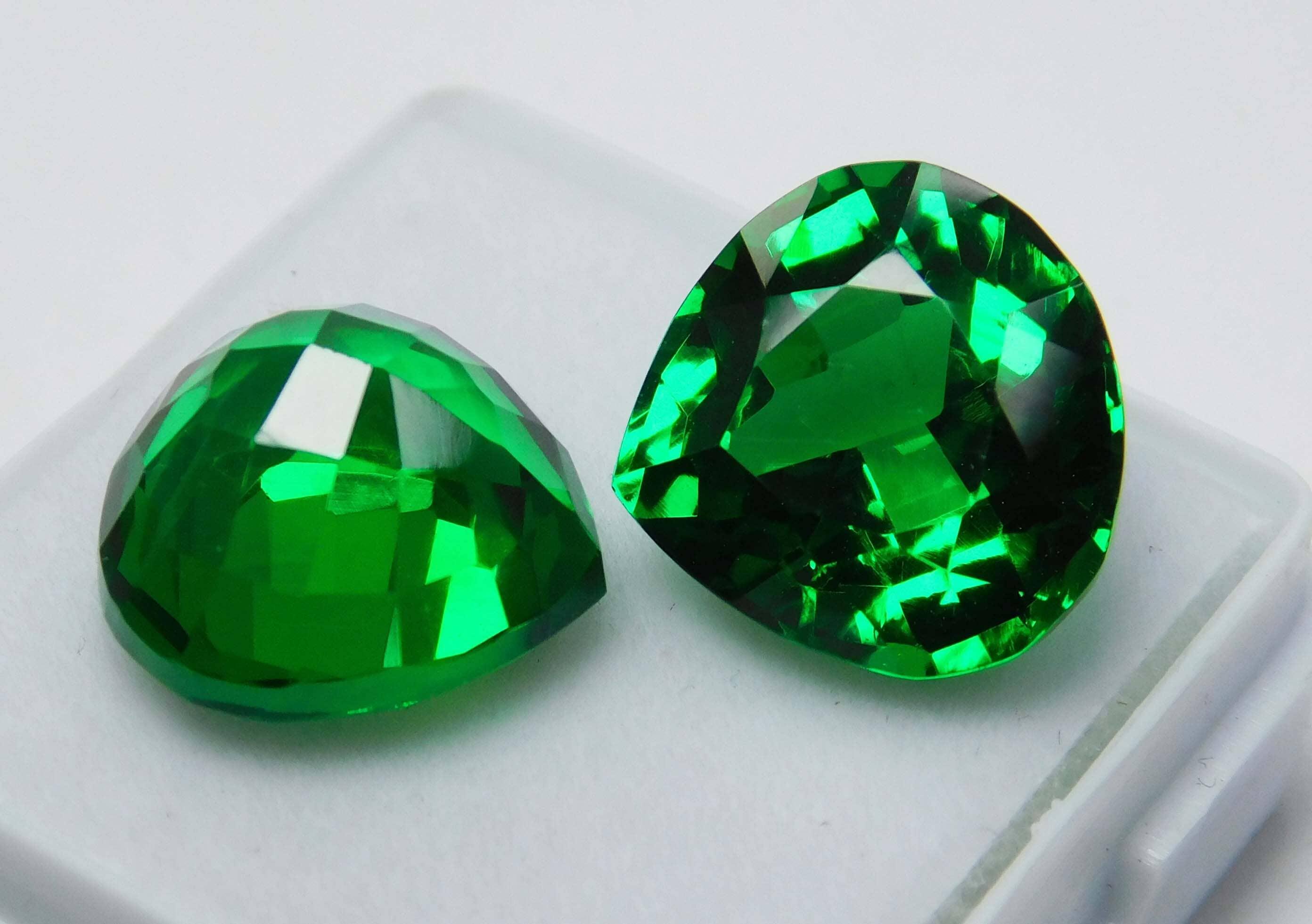 Tsavorite Green Garnet 16.65 Carat Pair Natural Green Garnet Pear Shape Certified Use For Gift Loose Gemstone gemsbuild 