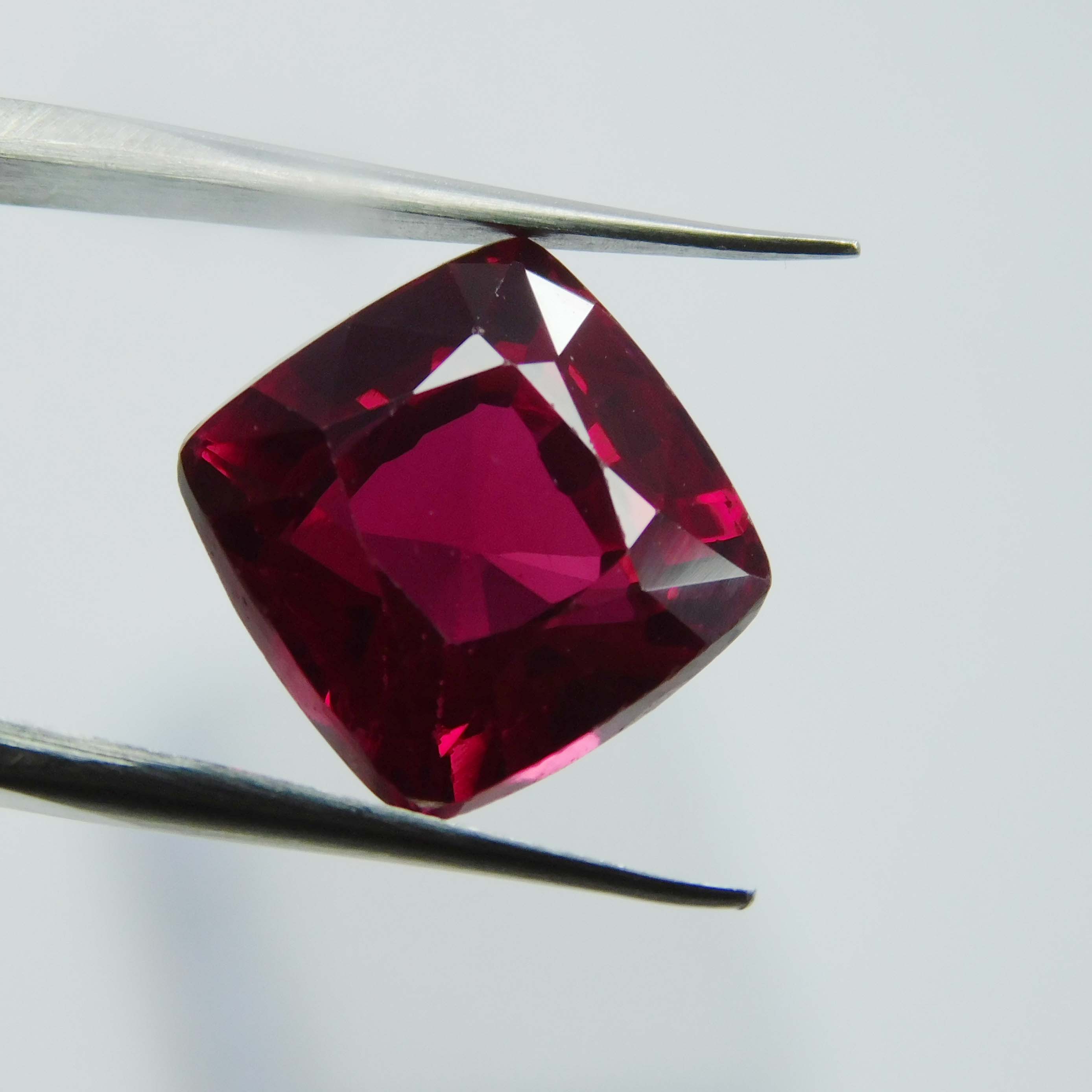 Cushion Cut Lab Grown Ruby Loose Stone - cushion-ruby-loose